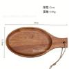 Bandeja de Madera Maciza de Acacia Adornos Creativos Caja de Almacenamiento Decorativa Plato para Cena Plato para Café Plato para Bocadillos Plato para Taza de Té