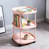 Mesa de noche móvil para el hogar, Mesa auxiliar para sofá, Mesa de centro para sala de estar del hogar, Estructura estable, Adecuada para dormitorio, Sala de estar(Rosa)