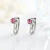 Estilo Japonés Coreano Clip en Forma de U con Pedrería Facetada de 5 mm Hecho de Cobre Pendiente sin Agujero para Oreja Uso Indoloro Accesorio de Clip para Oreja Versátil