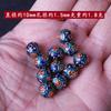 Cloisonné bola hueca DIY hecho a mano azul quemado cuenta hueca cadena de cuentas material accesorios para usar pulsera gota color aceite