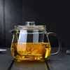 Tetera de Vidrio, Resistente a Altas Temperaturas, Engrosada, con Separación de Té y Agua, para Uso Doméstico, Nuevo Modelo 2026, Alto Borosilicato, Tetera Pequeña con Flores, Juego de Té