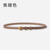 Cinto Fino Feminino de Couro Genuíno Couro de Vaca Vintage Estilo Coreano Feminino Simples Estilo Hong Kong Estilo Ins Cinturão Feminino para Jeans Atacado
