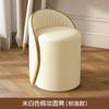 Taburete de maquillaje de estilo nórdico, taburete de tocador para el hogar, taburete rojo de subred, foto moderna, silla de lujo ligera para sala de estar, taburete bajo redondo con diseño de uñas simple