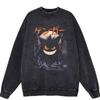 Deseo transfronterizo marca de moda americana oversize letras suéter viejo hombre otoño retro comodín chaqueta de pareja venta al por mayor
