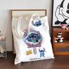 Bolsa de Lona con Puntadas para Mujer, Tote de Lona Estilo Ins, Mochila para Estudiante, Bolso de Hombro, Bolso de Mano, Diseño de Almacenamiento de Gran Capacidad