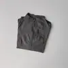Ropa de yoga de lu's mismo estilo para mujer, top de entrenamiento de manga larga de secado rápido, chaqueta de fitness ajustada, chaqueta deportiva para correr