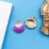 Mixto 30 flor de aleación de aceite púrpura amor pequeño colgante aretes hechos a mano pulsera accesorios de joyería diy venta al por mayor