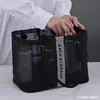 Bolsa de ducha organizador de baño bolsa de mano neceser baño casa de baños toalla de baño bolsa de lavado cesta tamaño grande cesta de almacenamiento de malla