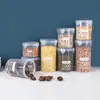 Frasco grande de plástico transparente sellado, frasco para leche en polvo, frasco para té, frasco para alimentos, caja para almacenar granos de cocina, frasco de almacenamiento