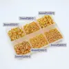 Set de Accesorios para Joyería de 6 Compartimentos con Anillas Planas, Anillas Abiertas, Conectores para Pulseras y Collares Hechos a Mano para DIY y Accesorios Básicos para Pendientes
