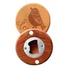 Imán Creativo de Madera Maciza para Refrigerador Venta al por Mayor Abrebotellas Pegatina Magnética Abrebotellas Simple de Madera Abrebotellas Logo Láser