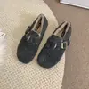 Zapatos Birkenstock aterciopelados para mujer, nuevos otoño e invierno 2026, estilo japonés retro, zapatos Birkenstock de suela blanda para mujer, zapatos peludos Lincoln Bo