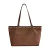 Bolso de Hombro Retro de Remaches de Alta Gama para Mujer, para Salir, Viajes Diarios, Check-ins, Bolso de Hombro Único, Bolso Tote Versátil de Gran Capacidad Personalizado