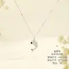 Colar de Prata de Lei S925 Novo Estilo Chinês Pingente de Jade Estilo Nacional Corrente para Clavícula de Calcedônia Colar de Estilo de Luxo Leve de Nicho Acessórios para Mulheres