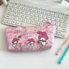 Estuche de Papelería de Dibujos Animados, Linda Bolsa de Papelería con Cremallera, Estuche de Gran Capacidad para Estudiantes de Primaria y Secundaria, Bolsa de Almacenamiento, Bolsa de Maquillaje