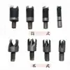 Juego de 8 piezas de cortador de tapones de madera de acero al carbono/broca para tapones de madera/broca para carpintería/tipo garra Broca redonda para espiga de madera acero al carbono cortador de tapones de madera