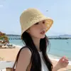 Chapéu de pescador feminino de verão chapéu de sol preto Chapéu de sol para cabeça grande feminina Novo chapéu de sol primavera e outono 2023 Feminino
