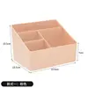 Organizador de cosméticos de escritorio multi-compartimento, portalápices, caja de almacenamiento de plástico multifuncional de gran capacidad, diseñado para una estética linda y femenina