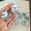Llavero de fantasma de gelatina de Halloween, colgante de elfo luminoso de dibujos animados 3D, accesorio para mochilas de parejas y amigos