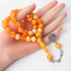 Nuevo Pulsera de Cuentas Hecha a Mano con 33 Cuentas de 12*12mm, Estilo Turco de Oriente Medio, Accesorios para Cuentas de Oración, Envío Directo de Fábrica