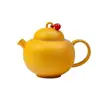 Nuevo soporte de cerámica para tetera de osmanthus pintado a mano, una bandeja de té pequeña y fresca de color amarillo anaranjado para uso doméstico, una mesita de té pequeña y accesorios para ceremony de té para servir té y bocadillos