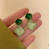 Pendientes de gelatina de diamantes pequeños y frescos, estilo femenino, ligeros, de lujo, de alta moda, que combinan con todo, estilo extranjero.