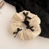 Crema Corazón Dulce Estilo Ballet Lazo de Cinta Anillo para el Cabello de Intestino Grueso Estilo Mori Primavera y Verano Accesorios para el Cabello de Diadema de Gama Alta para Niña