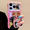 Design fofo de menina com bolinhas cor-de-rosa, adequado para capas de celular iPhone 17, 18 Pro e 18 Pro Max, também disponível para iPhone 16 Pro Max