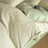 Juego de Cama de Algodón Puro de 60 Hilos Jacquard Tridimensional de Color Sólido de Cuatro Piezas, Sábana y Funda de Edredón 100% Algodón, Juego de Tres Piezas de Algodón Nantong
