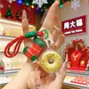 Llavero de Hebilla de Seguridad Oro Puro 999 Navideño Cordón para Teléfono Colgante para Bolso Regalo Popular para Transmisión en Vivo Venta al por Mayor