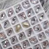 K9 Estilo Huazi Facetado Colorido 6*10 Formato de Ovo de Pombo Pontiagudo Brilhante Costas Pontiagudas Alta Qualidade Luxo Leve Decorações de Strass para Nail Art
