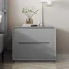 Criado novo moderno estilo creme madeira maciça, simples moderno quarto sem instalação criativo couro armário de cabeceira