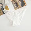 El romance de las tiras finas~Atractivas bragas de encaje con lazo para mujer, dulces y sexys