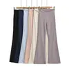 Ry2668-26 Estilo Coreano Slim Cintura Alta Levanta Bumbum Calça Flare para Yoga Slim Fitness Calça Tubarão Calça Longa Casual