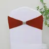 Funda para silla sin nudos, termoadhesiva, con lazo de flores y pedrería, con banda elástica y pedrería, ideal para bodas, eventos y comercio exterior.