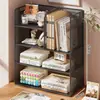 Estante de mesa, mesa multifuncional, prateleira de armazenamento em camadas, estação de trabalho de escritório, organizador de mesa para livros