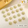 Acessórios de Arte para Unhas Floco de Neve de Natal Transfronteiriços Ano Novo Outono e Inverno Dourado e Prateado Exquisitos Tridimensionais Metalicos Decorações para Unhas Atacado