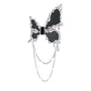 Broche de Mariposa para Mujer Sentido de Gama Alta Nicho Venta al por Mayor Pin de Perla Temperamento Fijo Metal Traje Joyería de Perlas