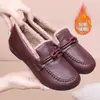 Sapatos de Algodão Peludo de Inverno 2026 Novo Modelo de Inverno Solado Macio Confortável Sapatos de Algodão para Mãe Quentes Antiderrapantes Mocas