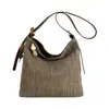 Bolso de Tote Grande Sencillo para Mujer 2026 Nuevo Estilo Bolso Tejido de Paja Elegante Moderno para el Trabajo Bolso de Hombro Cruzado de un Solo Hombro Moderno