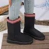 Colección de invierno 2026 transfronteriza: Botas de nieve abrigadoras, de caña corta, con suela gruesa y acolchadas para mujer, con suela suave, diseño cómodo, forro de felpa y disponibles en tallas extras.