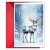 Amazon Tamaño Grande Fresco Azul Invierno Navidad Tarjeta de Felicitación Juego de Sobres Tarjeta Festiva de Alto Valor