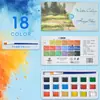 Set de caja de hierro de pigmento de acuarela sólida transfronterizo de 36 colores, pigmento sólido concentrado soluble en agua para viñeteado, 48 colores venta al por mayor de fábrica