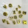 Letras de Metal Galvanizado Acrílico con Agujero Grande Cuentas a Través de Agujero Cadena de Teléfono Móvil DIY Accesorios Colgantes Hechos a Mano al por Mayor