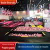 Parque de Trampolins Grande Transfronteiriço Indoor Douyin Celebridade da Internet Crianças e Adultos Fitness Trampolim Fornecimento Direto de Fábrica Instalações Combinadas