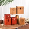 Caja de Cartón Kraft para Empaque de Té de Flor Corrugada, Caja de Cartón Kraft para Botella de Vidrio de Miel, Cartón de Caja de Regalo de Azúcar Moreno para Caramelos de Boda