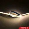 Fita de LED Cob Sem Piscamento 12V 24V Baixa Tensão 320 LEDs 480 LEDs 8mm Iluminação Linear para Teto de Casa Armário