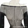 Dr. Cadena de Pecho y Cadena de Cintura de Metal Sheng En para Mujeres, Cadena Corporal de Bikini de Tres Piezas para Fiesta en Discoteca, Estilo Europeo y Americano