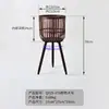 Jarrón alto de mimbre para flores, maceta tejida creativa, soporte para flores estilo ins, soporte decorativo para macetas de interior, soporte de madera para flores para balcón