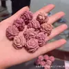 Nuevas Cuentas de Madera de Ciprés Rojo de Tres Caras, Accesorios DIY de Rosa, Cuentas de Oración Budistas, Pulseras Tejidas a Mano, Populares en Xiaohongshu